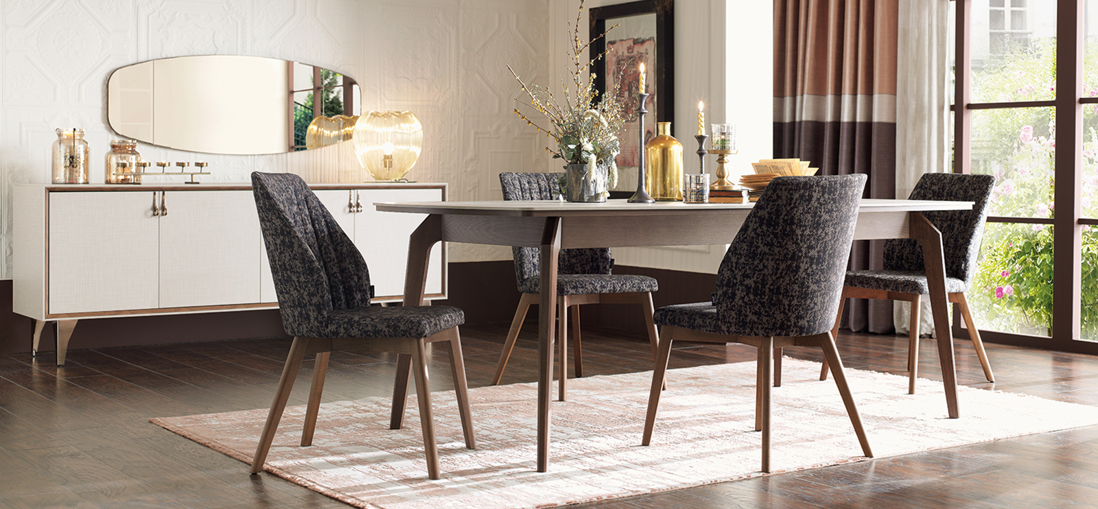 NETHA DINING ROOM A Delicate Touch to Modernism... Netha Dining Room