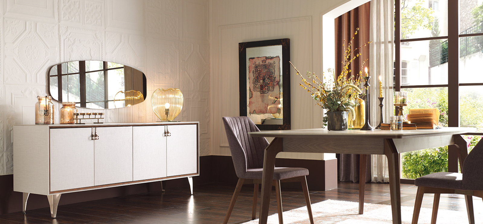 NETHA DINING ROOM A Delicate Touch to Modernism... Netha Dining Room