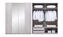 4-Door Wardrobe