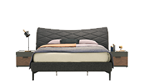 Bettgestell / Bettgestell mit Stauraum und Kopfteil (180x200 cm) - Serie Leder Stof