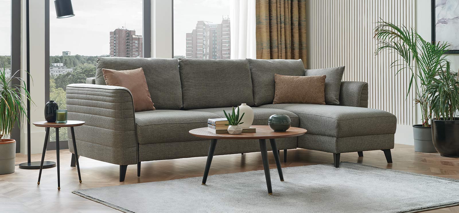 GRACE VERSATILE MODERN COMFORT…Grace Corner Sofa Set