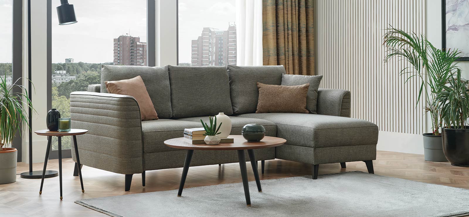 GRACE VERSATILE MODERN COMFORT…Grace Corner Sofa Set