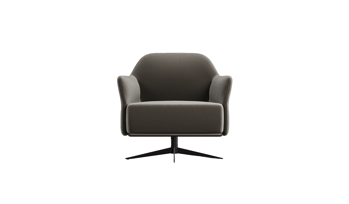 Armchair with Swivel Legs