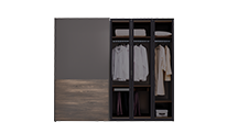 Sliding Wardrobe with Hybrid Doors (260 cm)