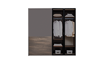 Sliding wardrobe with hybrid doors (220 cm)