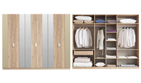 Kleiderschrank mit 6 Türen