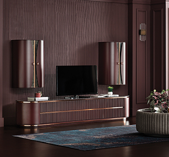 VIENNA BURGUND WOHNWAND